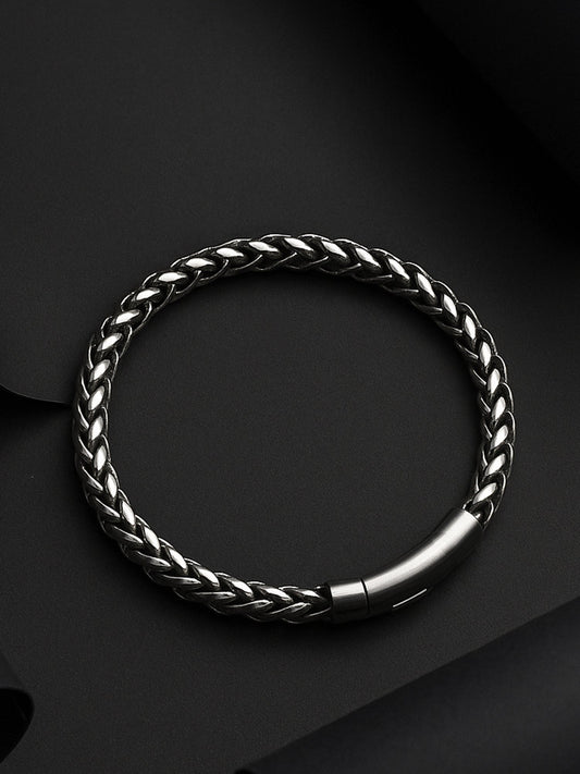 Men’s Silver-Tone Chain Bracelet