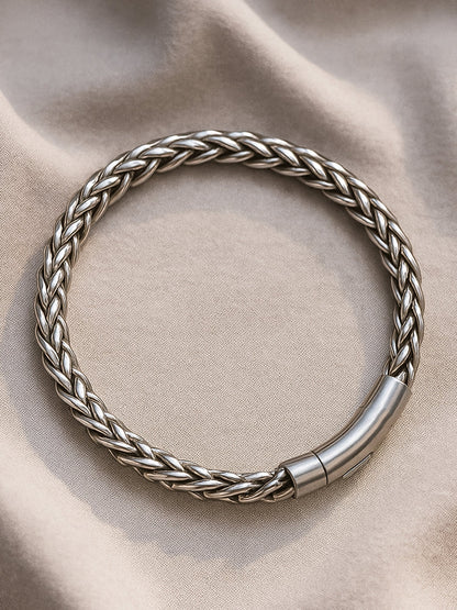 Men’s Silver-Tone Chain Bracelet