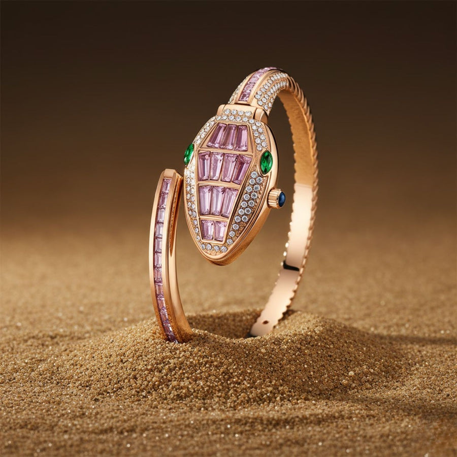 Serpent Glam Pink Watch Bracelet
