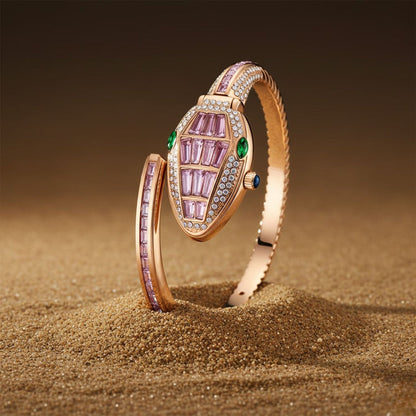 Serpent Glam Pink Watch Bracelet