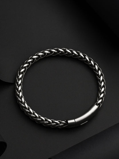 Men’s Silver-Tone Chain Bracelet